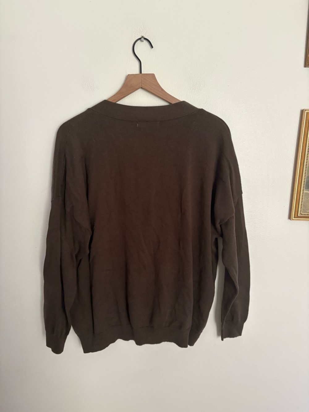 Natural Life Boho Daisy Floral Olive Green Cardigan Sweater Button Front Chic CC - Picture 4 of 4
